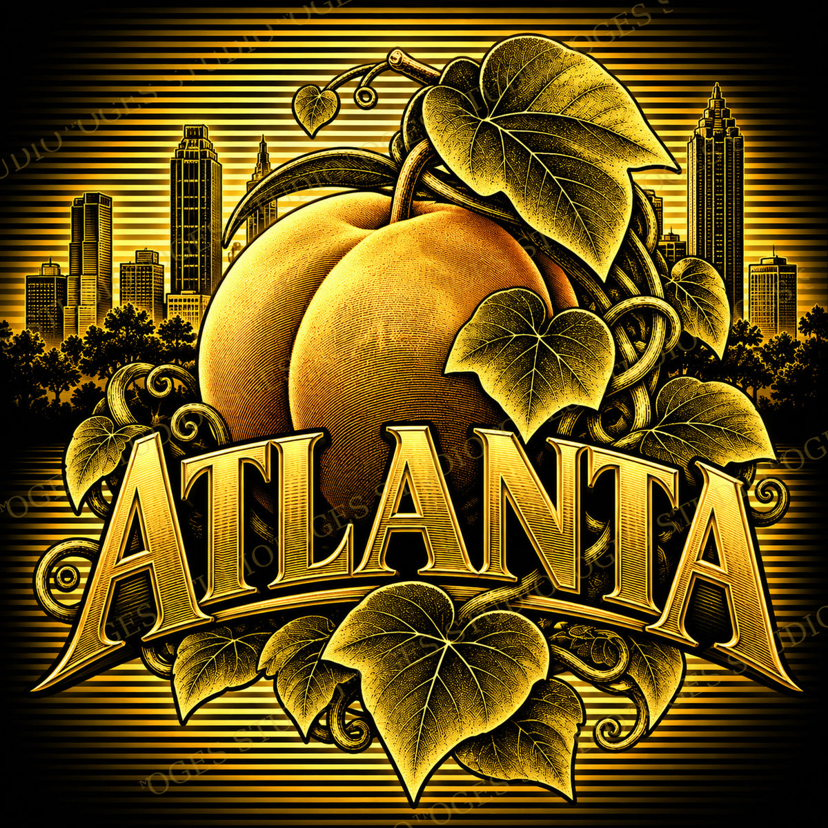 Atlanta — The Golden Peach | OGES Studio™ Original