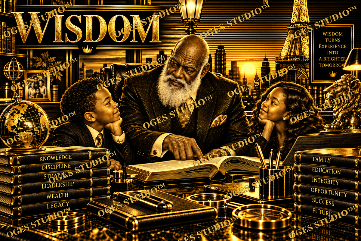 Golden Wisdom in the Executive Library | OGES Studio™