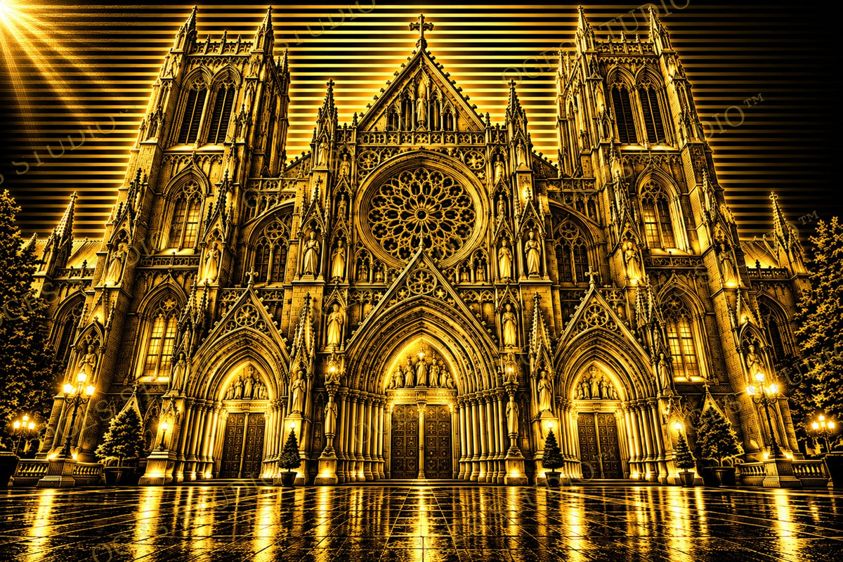 Golden Gothic Cathedral