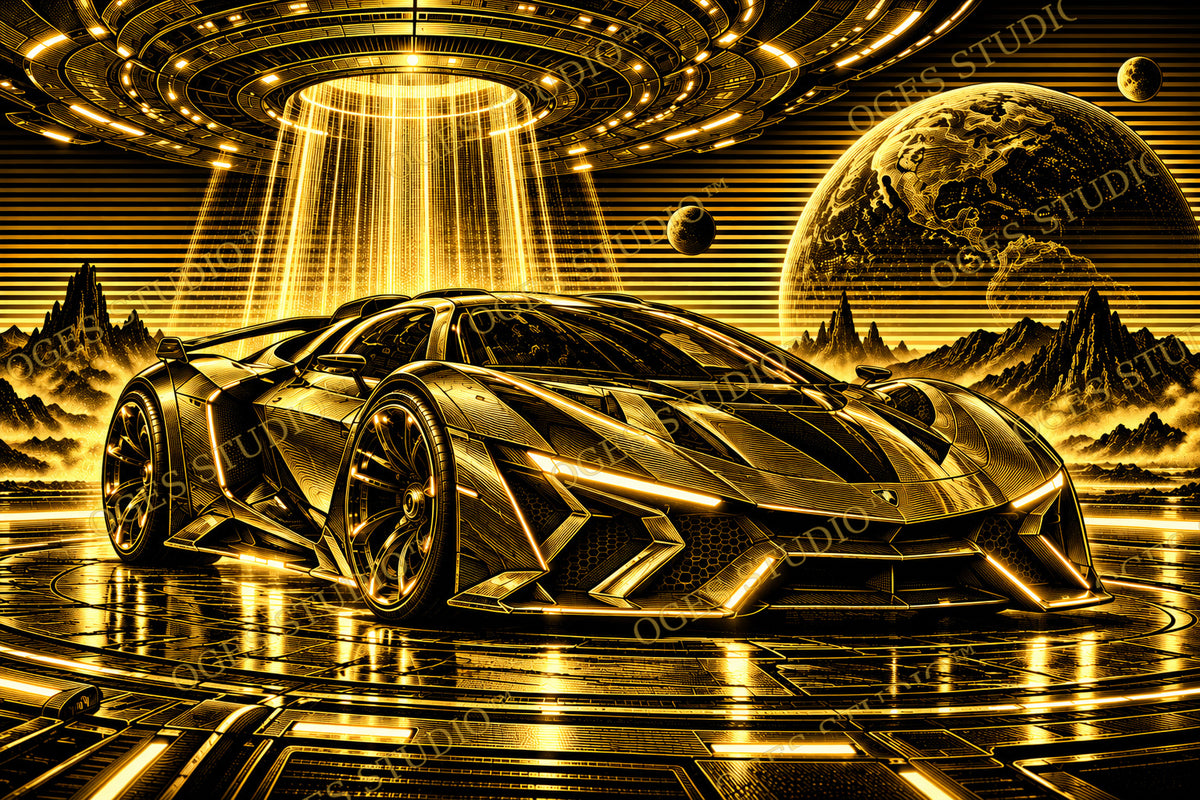 Cosmic Gold Hypercar — Beyond the Future